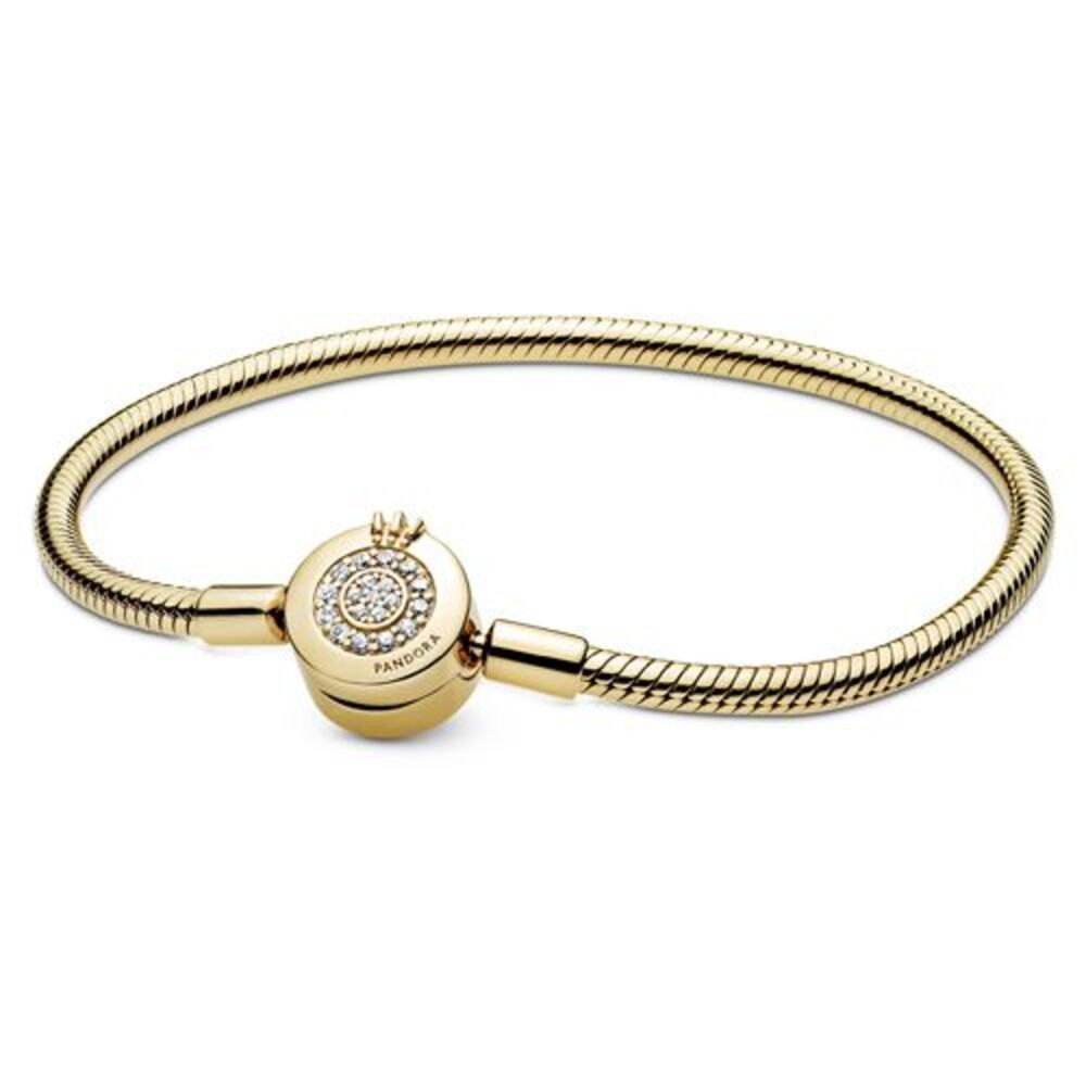 Pandora Moments Sparkling Crown O Snake Chain Bracelet